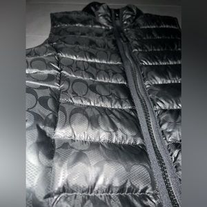 Black Coach Sleeveless Puffer Jacket **LIMITED EDITION**